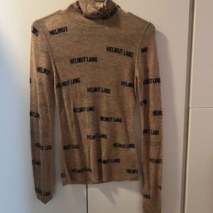 Helmut Lang Tan Turtleneck
